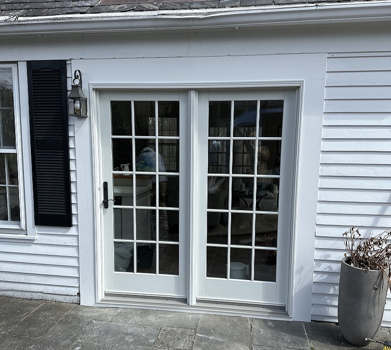 Andersen 400 Series hinged patio door installed in Norwalk, CT